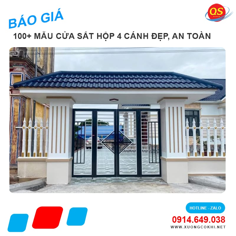 Lắp đặt cửa sắt hộp 4 cánh tại Hà Nội bao nhiêu tiền 1m2