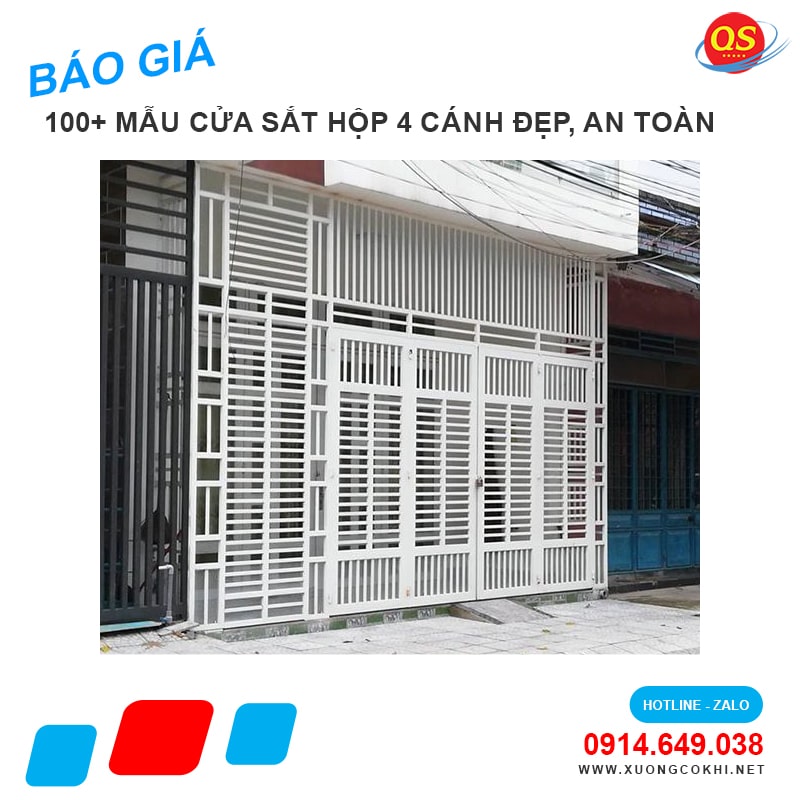 Lắp đặt cửa sắt hộp 4 cánh tại Hà Nội bao nhiêu tiền 1m2