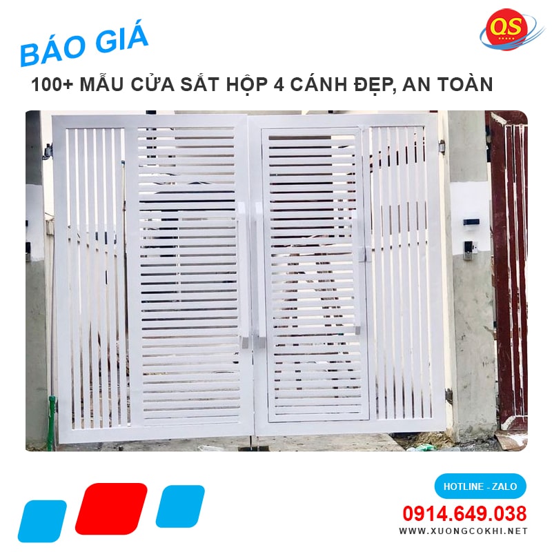 Lắp đặt cửa sắt hộp 4 cánh tại Hà Nội bao nhiêu tiền 1m2