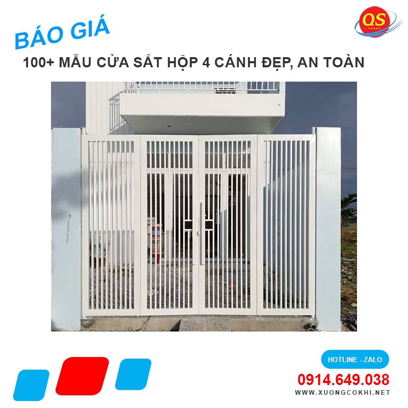 Lắp đặt cửa sắt hộp 4 cánh tại Hà Nội bao nhiêu tiền 1m2
