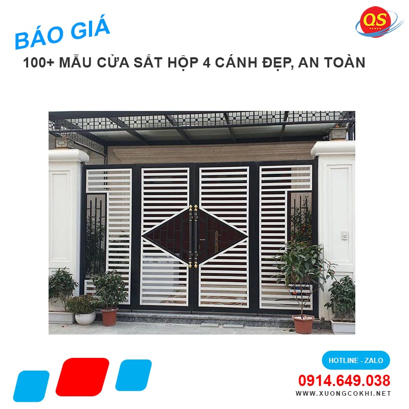 Lắp đặt cửa sắt hộp 4 cánh tại Hà Nội bao nhiêu tiền 1m2
