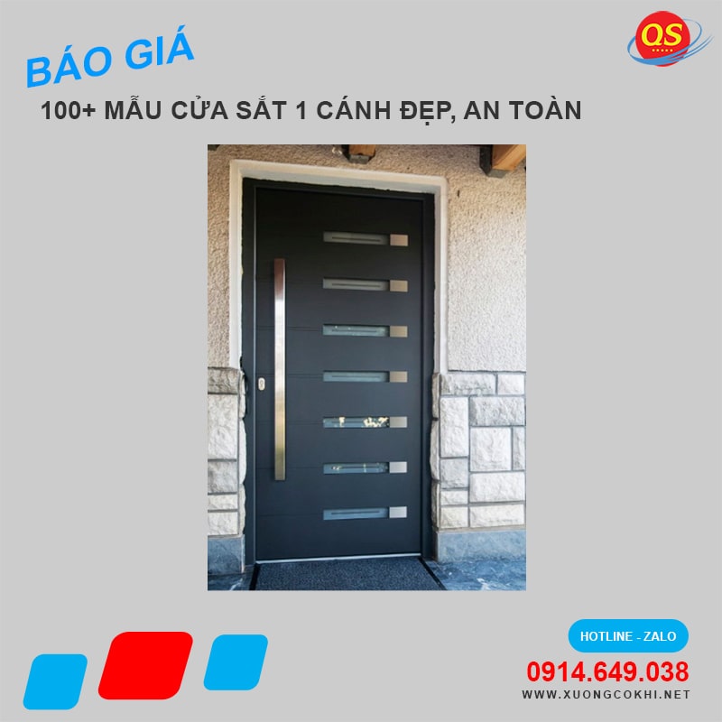 Thi công cửa sắt 1 cánh sơn tĩnh điện giá bao nhiêu tiền 1m2?