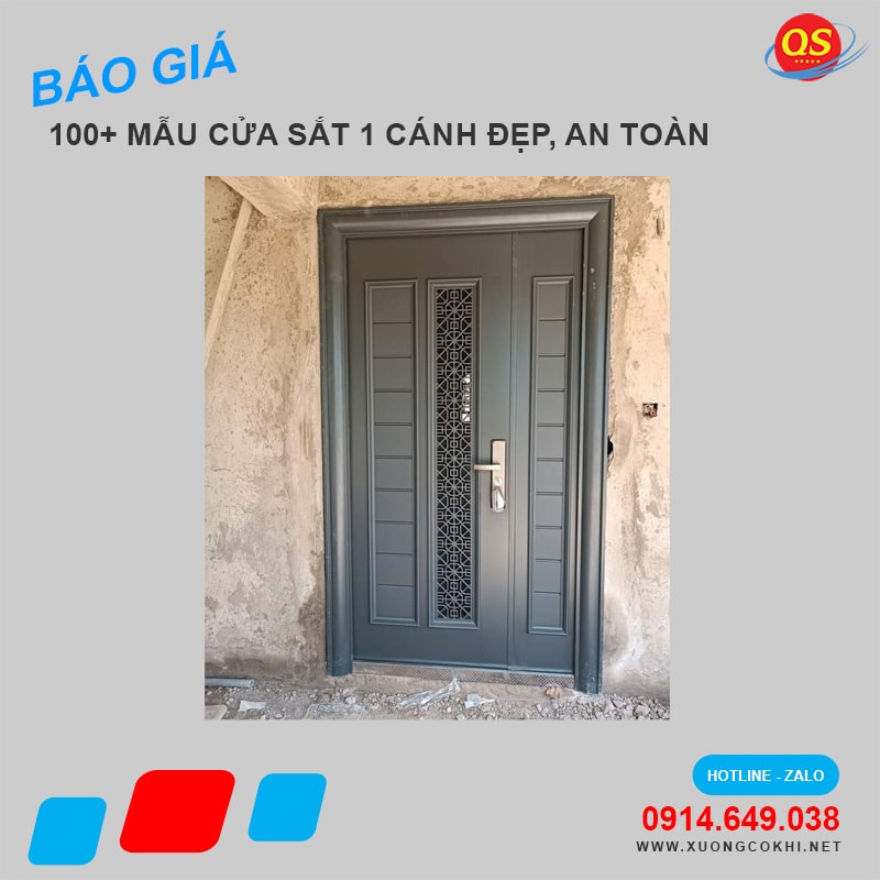 Thi công cửa sắt 1 cánh sơn tĩnh điện giá bao nhiêu tiền 1m2?