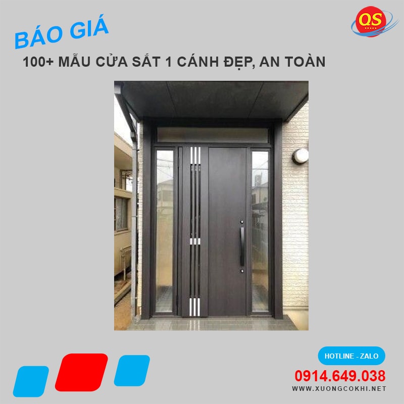 Thi công cửa sắt 1 cánh sơn tĩnh điện giá bao nhiêu tiền 1m2?