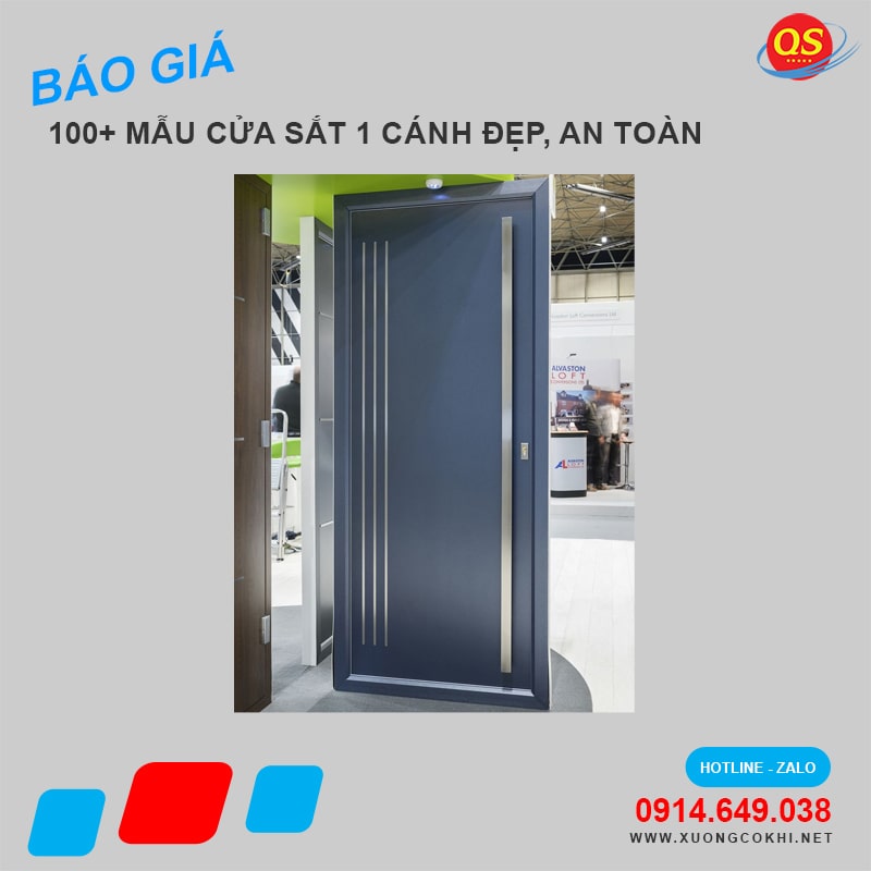 Thi công cửa sắt 1 cánh sơn tĩnh điện giá bao nhiêu tiền 1m2?