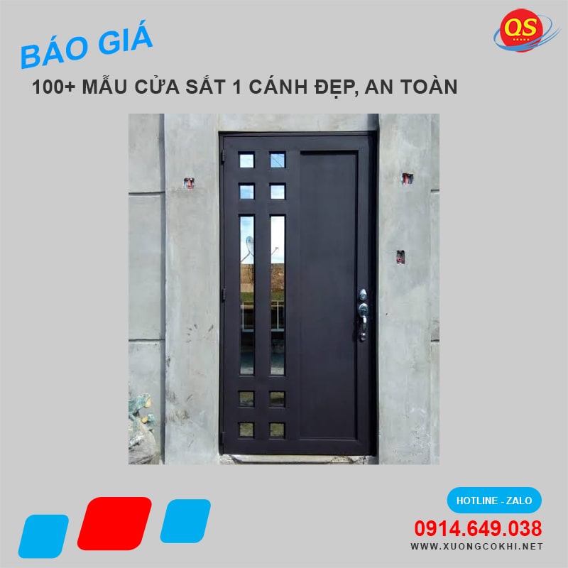 Thi công cửa sắt 1 cánh sơn tĩnh điện giá bao nhiêu tiền 1m2?