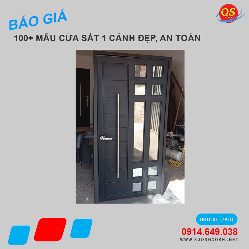 Thi công cửa sắt 1 cánh sơn tĩnh điện giá bao nhiêu tiền 1m2?