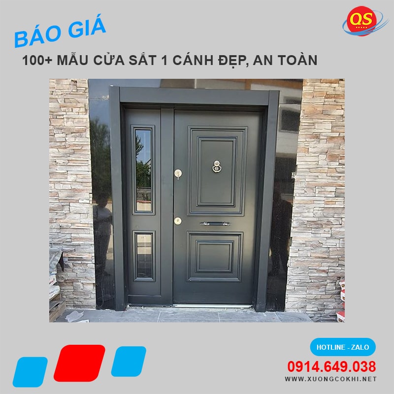 Thi công cửa sắt 1 cánh sơn tĩnh điện giá bao nhiêu tiền 1m2?