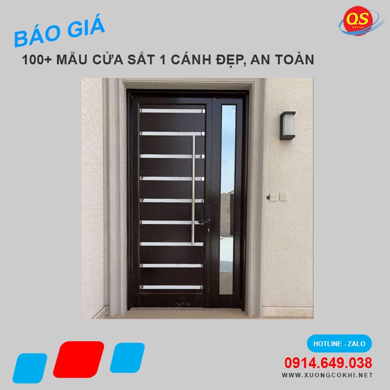 Thi công cửa sắt 1 cánh sơn tĩnh điện giá bao nhiêu tiền 1m2?