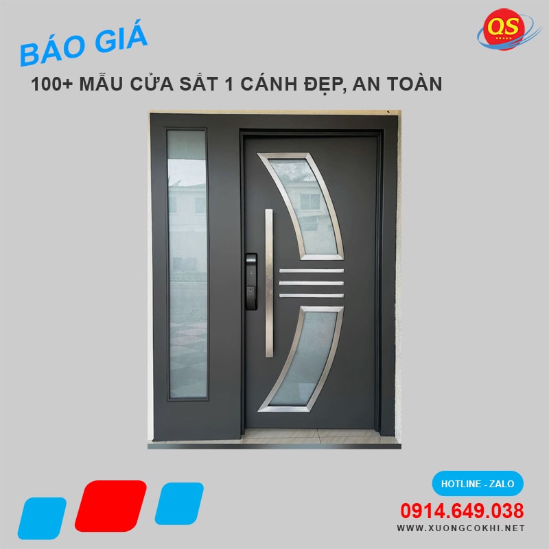 Thi công cửa sắt 1 cánh sơn tĩnh điện giá bao nhiêu tiền 1m2?