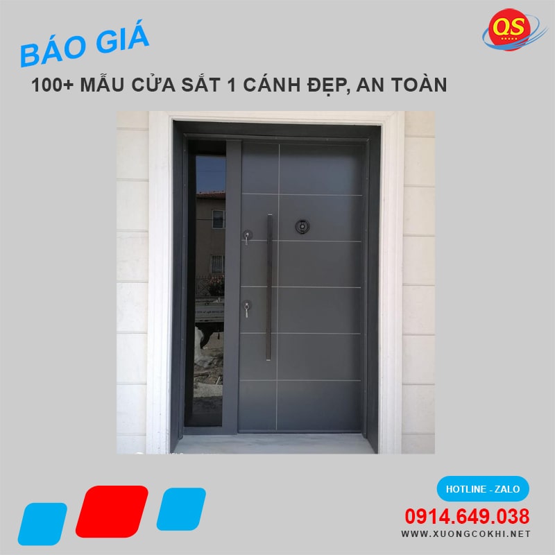 Thi công cửa sắt 1 cánh sơn tĩnh điện giá bao nhiêu tiền 1m2?