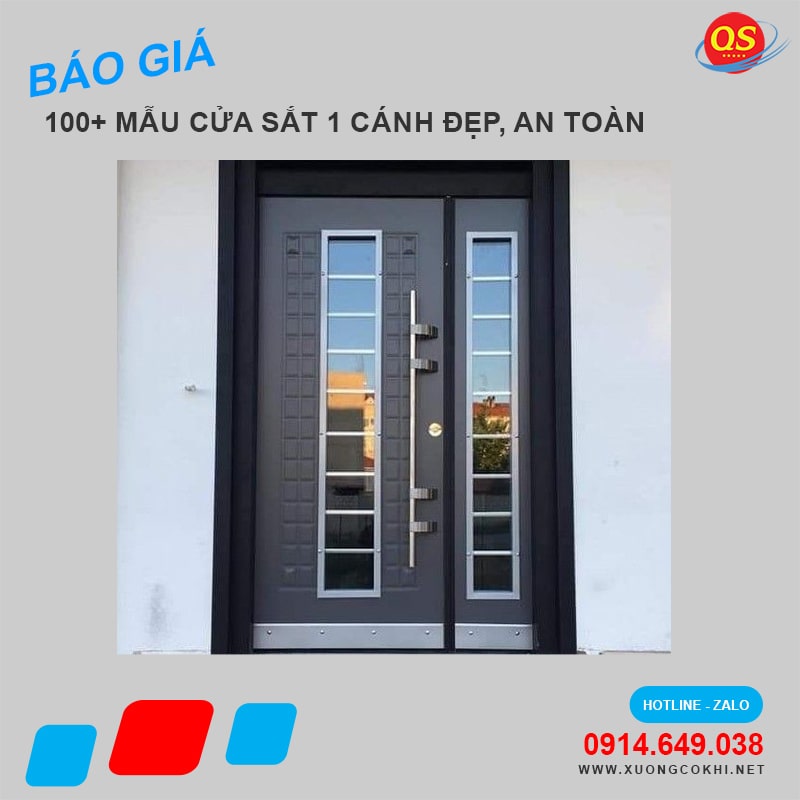 Thi công cửa sắt 1 cánh sơn tĩnh điện giá bao nhiêu tiền 1m2?