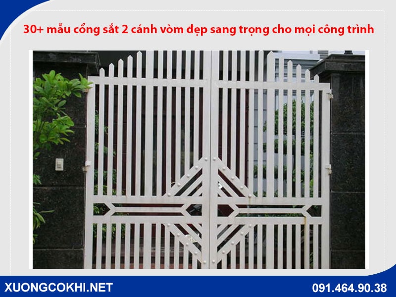 30+ mẫu cổng sắt 2 cánh vòm đẹp sang trọng cho mọi công trình