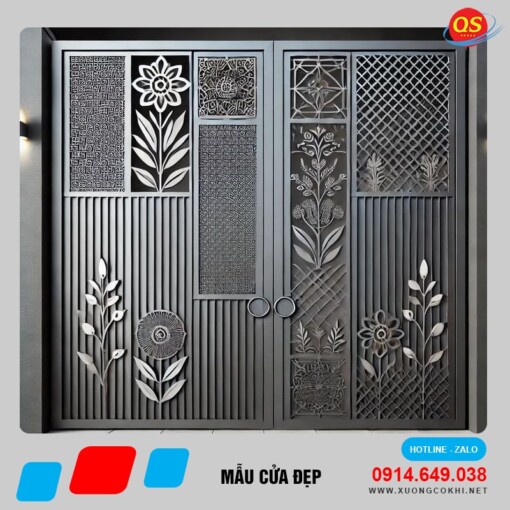 Mẫu cửa sắt đẹp Quang Sáng CUASAT-01