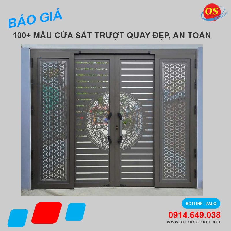 Báo Giá 100+ Mẫu Cửa Sắt Trượt Quay Đẹp, An Toàn