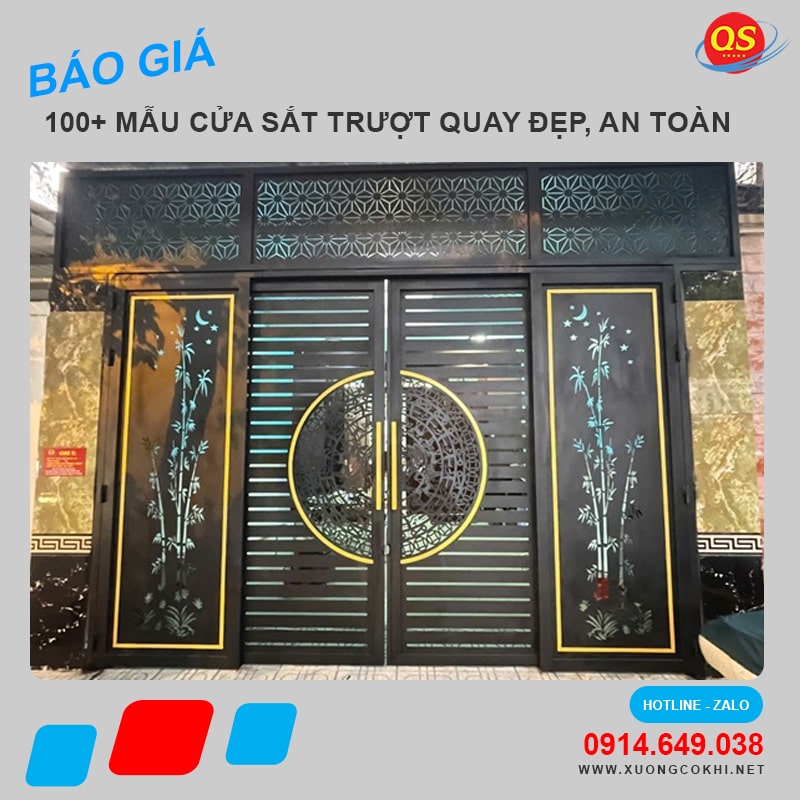Báo Giá 100+ Mẫu Cửa Sắt Trượt Quay Đẹp, An Toàn