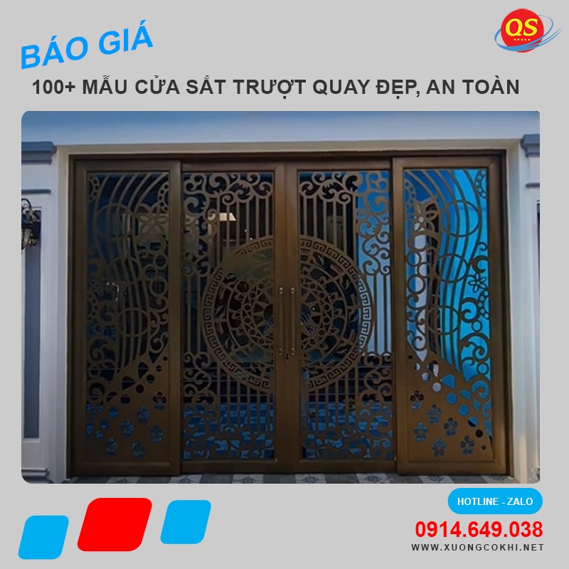Báo Giá 100+ Mẫu Cửa Sắt Trượt Quay Đẹp, An Toàn