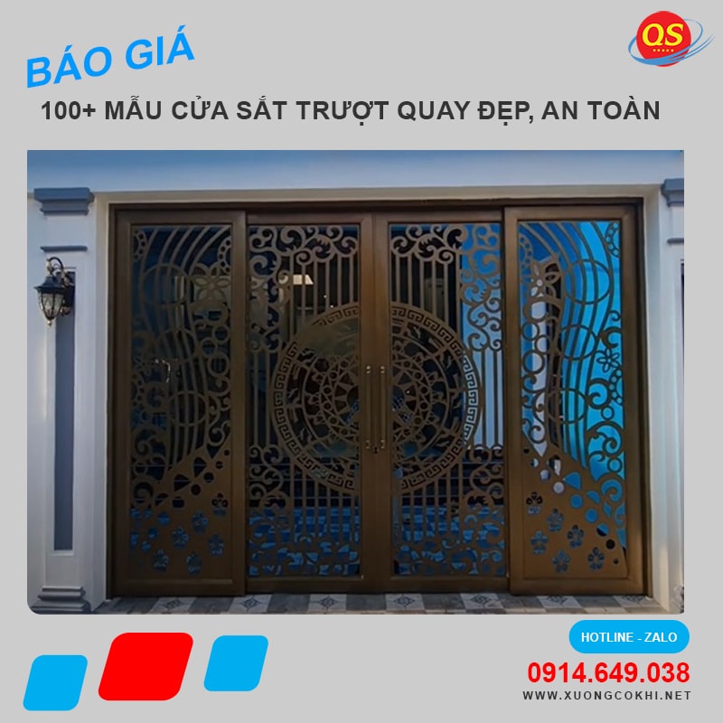 Báo Giá 100+ Mẫu Cửa Sắt Trượt Quay Đẹp, An Toàn