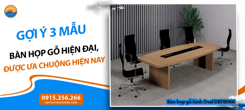Bàn họp gỗ hình Oval DKFBH66 Bàn họp gỗ hình Oval DKFBH66