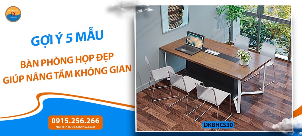 Bàn phòng họp chân sắt sơn tĩnh điện dạng hộp vuông DKBHCS30
