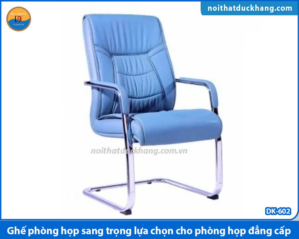 Ghế phòng họp sang trọng chân sắt, bọc da DK-602
