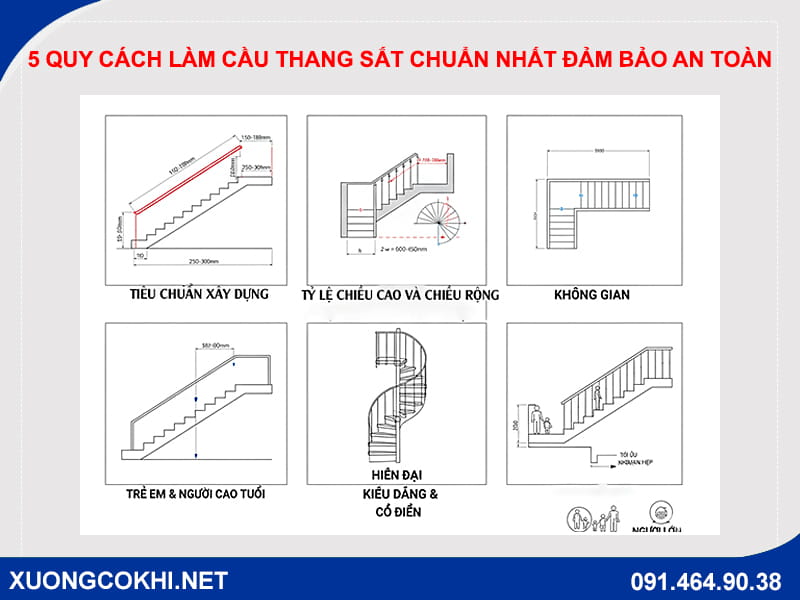 5 quy cách làm cầu thang sắt chuẩn nhất đảm bảo an toàn 5 quy cách làm cầu thang sắt chuẩn nhất đảm bảo an toàn